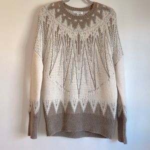 Adam Lippes Beige and Brown Patterned Sweater